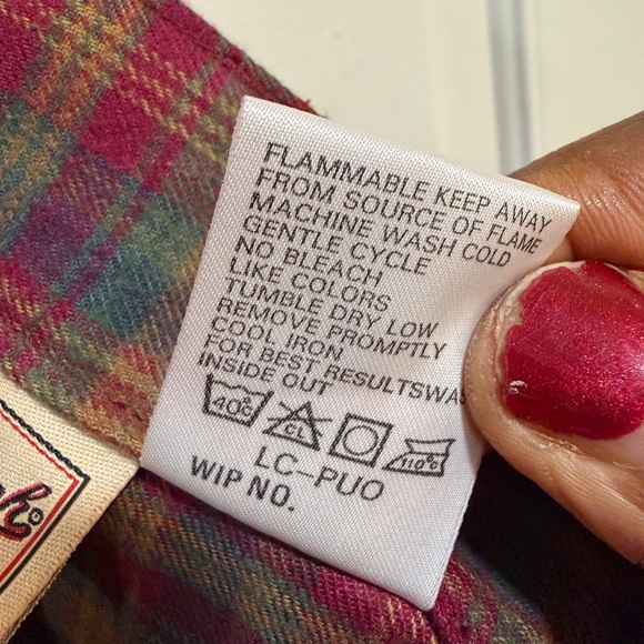 Woolrich Plaid Maxi Skirt in Olive Green & Burgundy - Picture 6 of 6